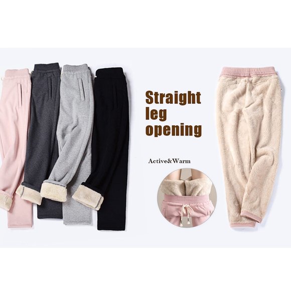 Women's Winter Fleece Sherpa Lined Sweatpants Joggers M *NWOT* - Picture 5 of 8